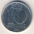 ГДР 10 пфеннигов 1972 год