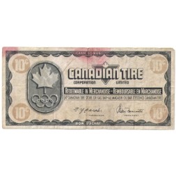Канада 10 центов 1976 год - Канадский купон на шины. Олимпийские игры 1976 года - F