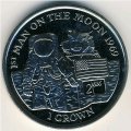 Остров Мэн 1 крона 2000 год - Первый человек на Луне