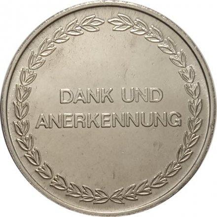 Настольная медаль ГДР 35 лет 1949-1984. DANK UND ANERKENNUNG (в футляре)