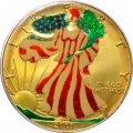 США 1 доллар 2001 год - Шагающая свобода (без отметки МД) цветная