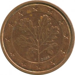 Германия 2 евроцента 2006 год (F)