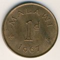 Малави 1 пенни 1967 год