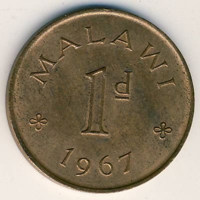 Малави 1 пенни 1967 год