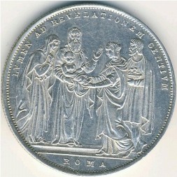 Монета Папская область 1 скудо 1831 год