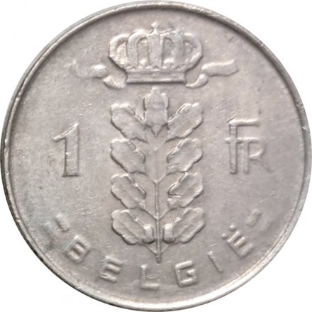 Бельгия 1 франк 1967 год BELGIE