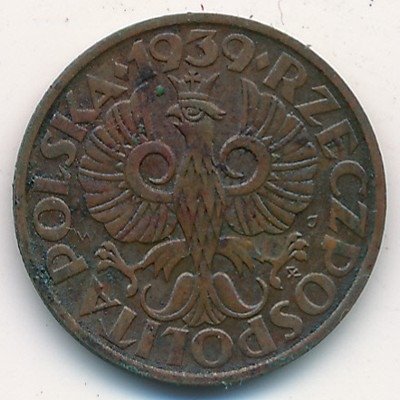 Польша 2 гроша 1939 год