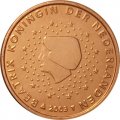 Нидерланды 1 евроцент 2003 год - Королева Беатрикс