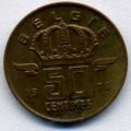 Бельгия 50 сантимов 1976 год BELGIE