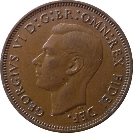 Великобритания 1/2 пенни 1951 год