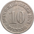 Германия 10 пфеннигов 1906 год (D)