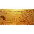 Сувенирная банкнота Новая Зеландия 100 долларов (золотые) - UNC