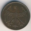 Веймарская республика 4 рейхспфеннига 1932 год (A)