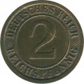 Веймарская республика 2 рейхспфеннига 1936 год (D)