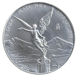 Мексика 1 онза 2018 год - Серебряная инвестиционная монета &quot;Свобода&quot;