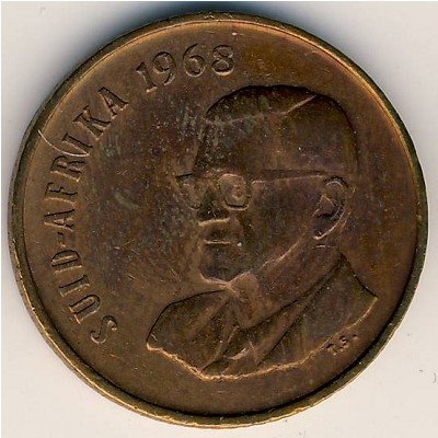 ЮАР 2 цента 1968 год