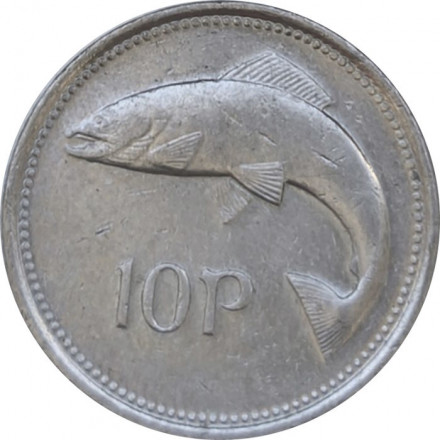 Ирландия 10 пенсов 1997 год - Лосось