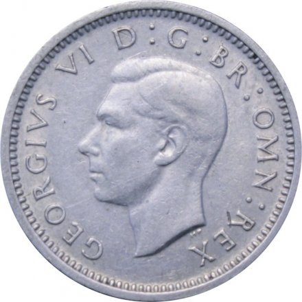 Великобритания 3 пенса 1937 год - Король Георг VI