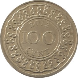 Суринам 100 центов 2012 год