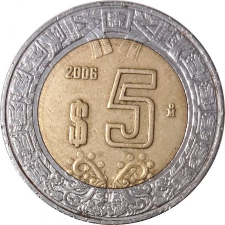 Мексика 5 песо 2006 год - Орёл