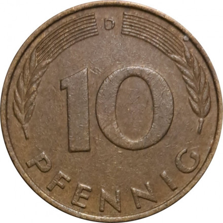 ФРГ 10 пфеннигов 1979 год - D
