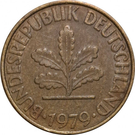 ФРГ 10 пфеннигов 1979 год - D