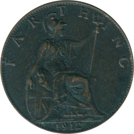 Великобритания 1 фартинг 1912 год
