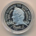 Великобритания 5 фунтов 2000 год - 100 лет со дня рождения Королевы - Матери (серебро)
