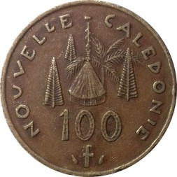 Новая Каледония 100 франков 1976 год