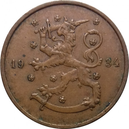 Финляндия 10 пенни 1934 год