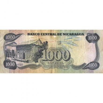Никарагуа 1000 кордоба 1985 (1987) год - Сандино. Сандинистская революция - F