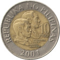 Филиппины 10 песо 2001 год