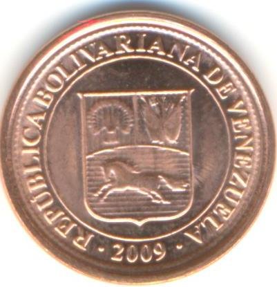 Венесуэла 5 сентимо 2009 год - Герб