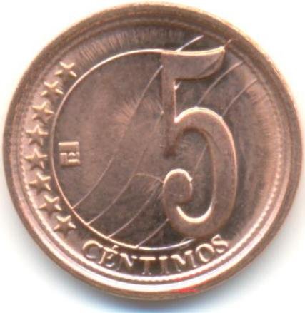 Венесуэла 5 сентимо 2009 год - Герб