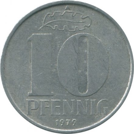ГДР 10 пфеннигов 1979 год