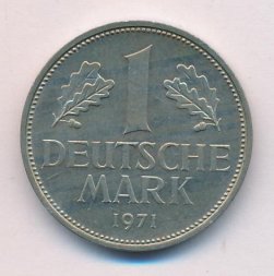 ФРГ 1 марка 1971 год (G)