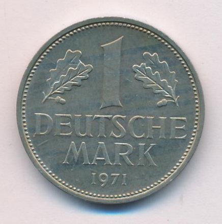 ФРГ 1 марка 1971 год (G)