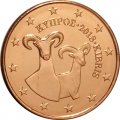 Кипр 1 евроцент 2018 год - Муфлоны UNC
