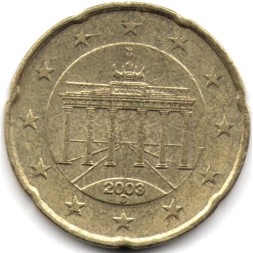 Германия 20 евроцентов 2003 год (D)