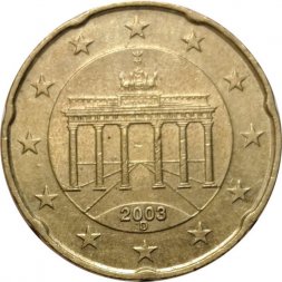 Германия 20 евроцентов 2003 год (D)