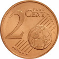 Финляндия 2 евроцента 2004 год - Герб Финляндии UNC