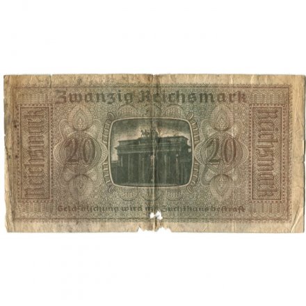 Германия 20 рейхсмарок 1939-1945 годов выпуска - Немецкие оккупационные территории - G