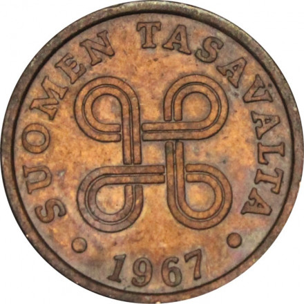 Финляндия 5 пенни 1967 год