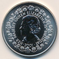 Фолклендские острова 50 пенсов 2001 год - 75 лет со дня рождения Королевы Елизаветы II