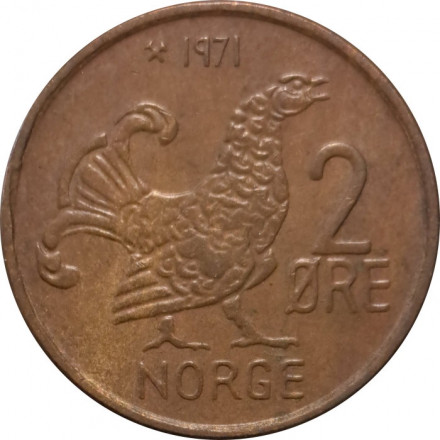 Норвегия 2 эре 1971 год - Тетерев