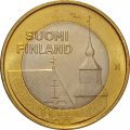 Финляндия 5 евро 2013 год - Исторические регионы Финляндии. Строения - Тавастия