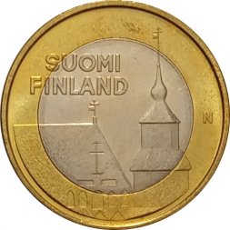 Финляндия 5 евро 2013 год - Исторические регионы Финляндии. Строения - Тавастия