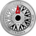 Латвия 5 евро 2014 год - Мореходное училище в Айнажи