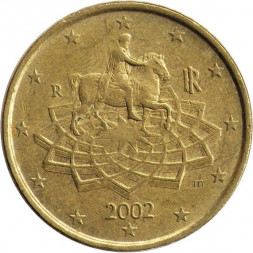 Италия 50 евроцентов 2002 год