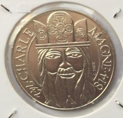 Франция 100 франков 1990 год - Карл I Великий